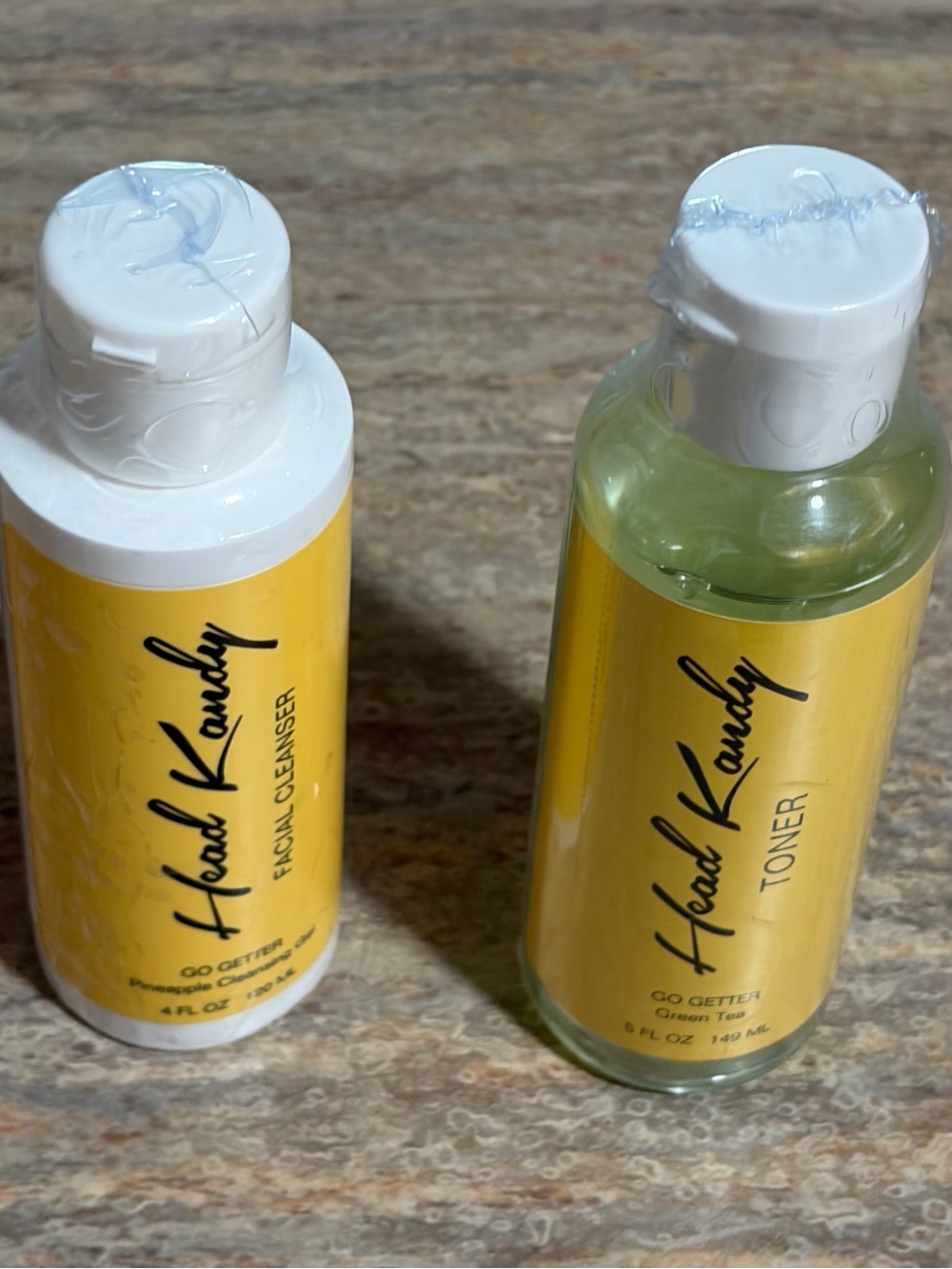 Head Kandy Go Getter Pineapple Facial Cleanser Gel & Green Tea Toner Set -